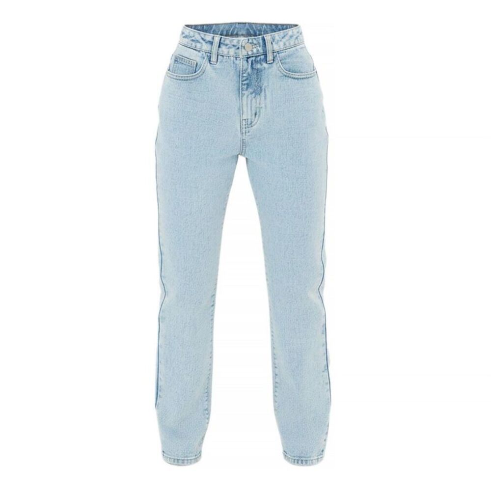 I Saw It First Womens/Ladies Faded Straight Jeans / Bleach